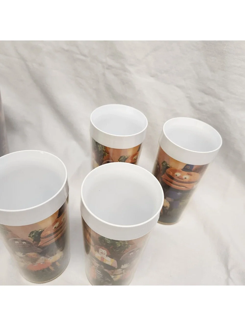 Vintage 1974 McDonalds Thermo Serv Ice Bucket with 4 Cups Nice Condition